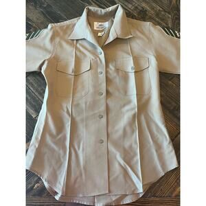 USMC Service Uniform Khaki Dress Marine Short Sleeve Shirt 15.5 Wool Valor Day